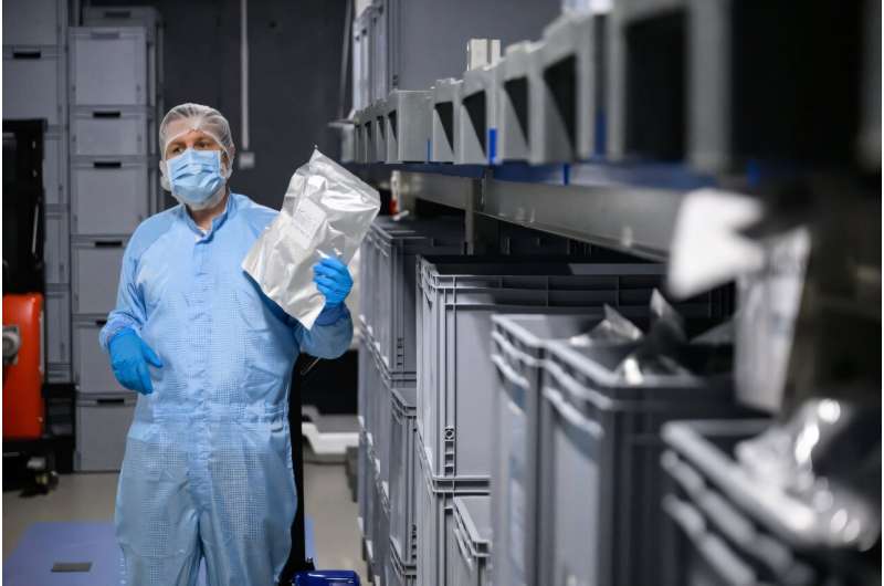 Philip Schetter, CEO of Cantourage, shows the storage room of the raw cannabis plants at the company’s production site in an undisclosed location in Bavaria. Philip Schetter, CEO of Cantourage, shows the storage room of the raw cannabis plants at the company’s production site in an undisclosed location in Bavaria